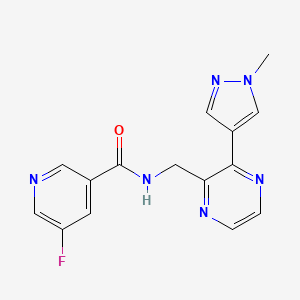 5-fluoro-N-((3-(1-methyl-1H-pyrazol-4-yl)pyrazin-2-yl)methyl)nicotinamide