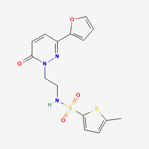 N-(2-(3-(furan-2-yl)-6-oxopyridazin-1(6H)-yl)ethyl)-5-methylthiophene-2-sulfonamide
