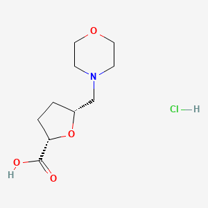 (2S,5R)-5-(Morpholin-4-ylmethyl)oxolane-2-carboxylic acid;hydrochloride