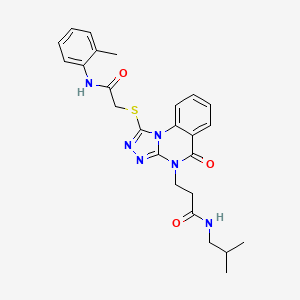 molecular formula C25H28N6O3S B2781377 N-(3-methylphenyl)-4-(2-{[(3-methylphenyl)sulfonyl]amino}ethyl)piperidine-1-carboxamide CAS No. 1112406-83-3