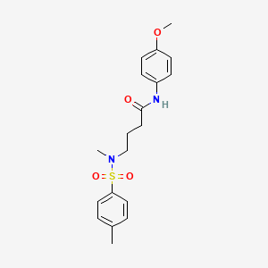 molecular formula C19H24N2O4S B2781378 N-(4-methoxyphenyl)-4-(N-methyl4-methylbenzenesulfonamido)butanamide CAS No. 325695-78-1