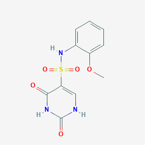 molecular formula C11H11N3O5S B2781382 2-hydroxy-N-(2-methoxyphenyl)-6-oxo-1,6-dihydropyrimidine-5-sulfonamide CAS No. 90286-82-1