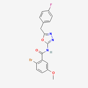 2-bromo-N-(5-(4-fluorobenzyl)-1,3,4-oxadiazol-2-yl)-5-methoxybenzamide