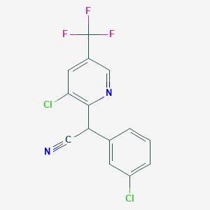 2-(3-Chlorophenyl)-2-[3-chloro-5-(trifluoromethyl)-2-pyridinyl]acetonitrile