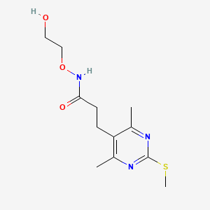 3-[4,6-dimethyl-2-(methylsulfanyl)pyrimidin-5-yl]-N-(2-hydroxyethoxy)propanamide