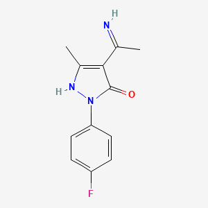 (4Z)-4-(1-Aminoethylidene)-2-(4-fluorophenyl)-5-methyl-2,4-dihydro-3H-pyrazol-3-one