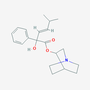 molecular formula C20H27NO3 B027814 MANDELIC ACID, alpha-(3-METHYL-1-BUTENYL)-, 3-QUINUCLIDINYL ESTER, (Z) - CAS No. 101711-05-1
