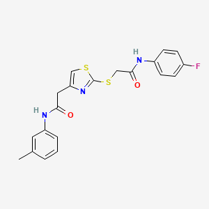 N-(4-fluorophenyl)-2-((4-(2-oxo-2-(m-tolylamino)ethyl)thiazol-2-yl)thio)acetamide