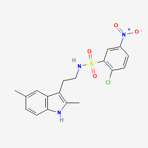 2-chloro-N-[2-(2,5-dimethyl-1H-indol-3-yl)ethyl]-5-nitrobenzenesulfonamide