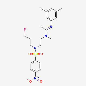 N'-(3,5-dimethylphenyl)-N-(2-{(3-fluoropropyl)[(4-nitrophenyl)sulfonyl]amino}ethyl)-N-methylethanimidamide
