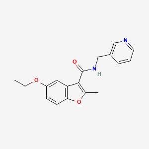 molecular formula C18H18N2O3 B2781421 5-ethoxy-2-methyl-N-(pyridin-3-ylmethyl)-1-benzofuran-3-carboxamide CAS No. 929513-77-9