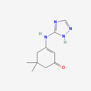 molecular formula C10H14N4O B2781426 5,5-dimethyl-3-[(1H-1,2,4-triazol-3-yl)amino]cyclohex-2-en-1-one CAS No. 696657-58-6