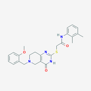 molecular formula C25H28N4O3S B2781429 N-(2,3-dimethylphenyl)-2-({6-[(2-methoxyphenyl)methyl]-4-oxo-3H,4H,5H,6H,7H,8H-pyrido[4,3-d]pyrimidin-2-yl}sulfanyl)acetamide CAS No. 1111136-65-2