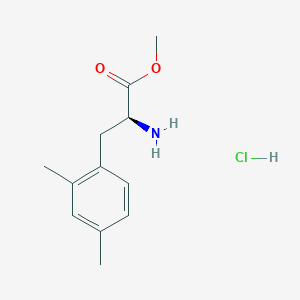 molecular formula C12H18ClNO2 B2781434 (S)-Methyl 2-amino-3-(2,4-dimethylphenyl)propanoate hydrochloride CAS No. 1391571-15-5
