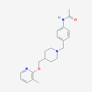 molecular formula C21H27N3O2 B2781435 N-{4-[(4-{[(3-methylpyridin-2-yl)oxy]methyl}piperidin-1-yl)methyl]phenyl}acetamide CAS No. 2380175-92-6