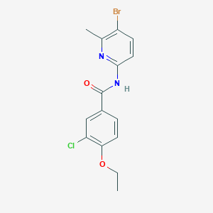 molecular formula C15H14BrClN2O2 B278144 N-(5-bromo-6-methylpyridin-2-yl)-3-chloro-4-ethoxybenzamide 