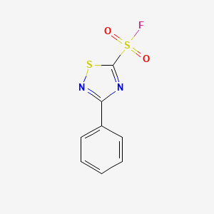 molecular formula C8H5FN2O2S2 B2781440 3-Phenyl-1,2,4-thiadiazole-5-sulfonyl fluoride CAS No. 2091030-79-2