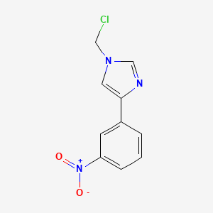 molecular formula C10H8ClN3O2 B2781453 1-(Chloromethyl)-4-(3-nitrophenyl)imidazole CAS No. 1260796-63-1