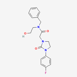 molecular formula C20H22FN3O3 B2781458 N-benzyl-2-[3-(4-fluorophenyl)-2-oxoimidazolidin-1-yl]-N-(2-hydroxyethyl)acetamide CAS No. 1251708-27-6