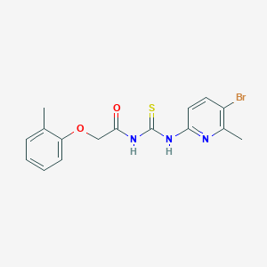 molecular formula C16H16BrN3O2S B278146 N-(5-bromo-6-methyl-2-pyridinyl)-N'-[(2-methylphenoxy)acetyl]thiourea 
