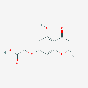 molecular formula C13H14O6 B2781471 [(5-hydroxy-2,2-dimethyl-4-oxo-3,4-dihydro-2H-chromen-7-yl)oxy]acetic acid CAS No. 135111-51-2