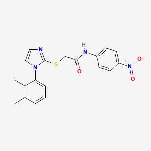 molecular formula C19H18N4O3S B2781479 2-((1-(2,3-dimethylphenyl)-1H-imidazol-2-yl)thio)-N-(4-nitrophenyl)acetamide CAS No. 851131-66-3