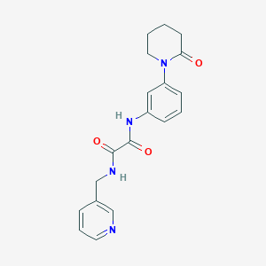 molecular formula C19H20N4O3 B2781504 N1-(3-(2-oxopiperidin-1-yl)phenyl)-N2-(pyridin-3-ylmethyl)oxalamide CAS No. 941979-99-3