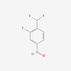 molecular formula C8H5F3O B2781508 4-(Difluoromethyl)-3-fluorobenzaldehyde CAS No. 1780417-29-9