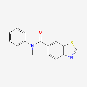 molecular formula C15H12N2OS B2781511 N-methyl-N-phenyl-1,3-benzothiazole-6-carboxamide CAS No. 681169-39-1