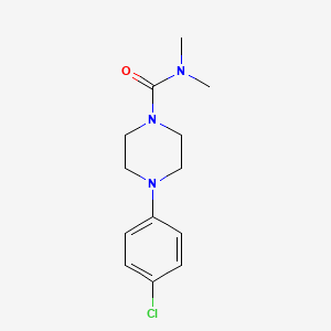molecular formula C13H18ClN3O B2781523 4-(4-chlorophenyl)-N,N-dimethylpiperazine-1-carboxamide CAS No. 695174-29-9