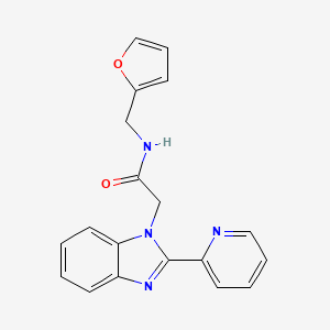molecular formula C19H16N4O2 B2781526 N-(furan-2-ylmethyl)-2-(2-(pyridin-2-yl)-1H-benzo[d]imidazol-1-yl)acetamide CAS No. 1105209-32-2