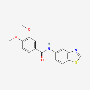 molecular formula C16H14N2O3S B2781527 N-(1,3-benzothiazol-5-yl)-3,4-dimethoxybenzamide CAS No. 941924-72-7