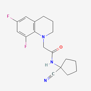 molecular formula C17H19F2N3O B2781531 N-(1-cyanocyclopentyl)-2-(6,8-difluoro-1,2,3,4-tetrahydroquinolin-1-yl)acetamide CAS No. 1100255-15-9