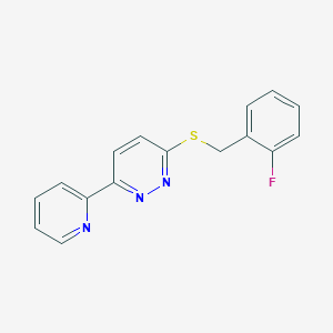 B2781538 3-((2-Fluorobenzyl)thio)-6-(pyridin-2-yl)pyridazine CAS No. 893993-99-2