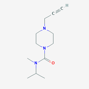 molecular formula C12H21N3O B2781543 N-Methyl-N-propan-2-yl-4-prop-2-ynylpiperazine-1-carboxamide CAS No. 1645423-12-6