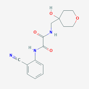molecular formula C15H17N3O4 B2781547 N1-(2-cyanophenyl)-N2-((4-hydroxytetrahydro-2H-pyran-4-yl)methyl)oxalamide CAS No. 1448046-12-5