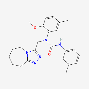1-(2-methoxy-5-methylphenyl)-1-((6,7,8,9-tetrahydro-5H-[1,2,4]triazolo[4,3-a]azepin-3-yl)methyl)-3-(m-tolyl)urea