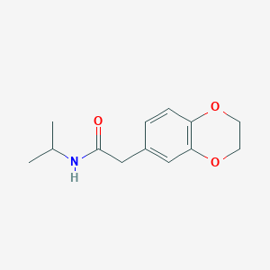 2-(2,3-dihydro-1,4-benzodioxin-6-yl)-N-propan-2-ylacetamide