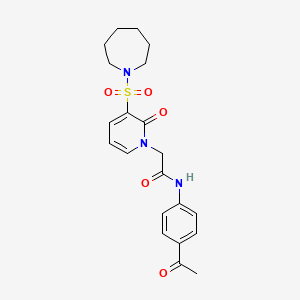 N-(4-acetylphenyl)-2-[3-(azepan-1-ylsulfonyl)-2-oxopyridin-1(2H)-yl]acetamide