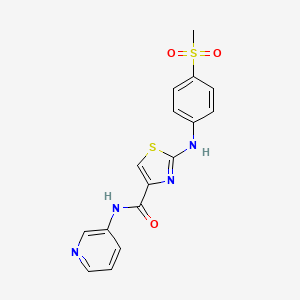 2-((4-(methylsulfonyl)phenyl)amino)-N-(pyridin-3-yl)thiazole-4-carboxamide