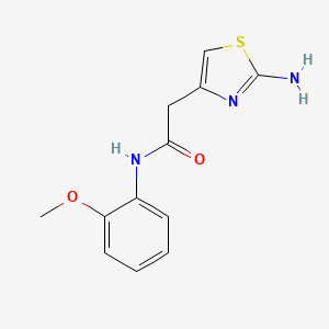 molecular formula C12H13N3O2S B2781558 2-(2-Amino-thiazol-4-yl)-N-(2-methoxy-phenyl)-acetamide CAS No. 333421-22-0
