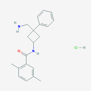 N-[3-(Aminomethyl)-3-phenylcyclobutyl]-2,5-dimethylbenzamide;hydrochloride
