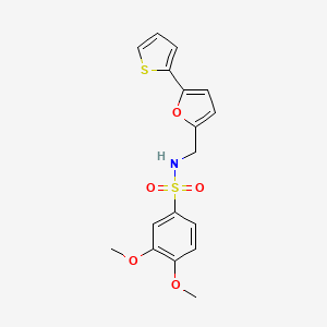 3,4-dimethoxy-N-((5-(thiophen-2-yl)furan-2-yl)methyl)benzenesulfonamide