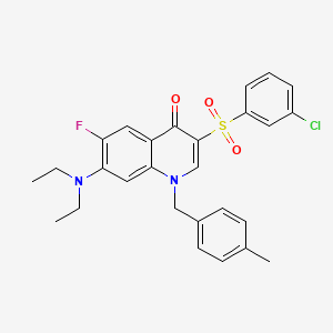 3-[(3-chlorophenyl)sulfonyl]-7-(diethylamino)-6-fluoro-1-(4-methylbenzyl)quinolin-4(1H)-one