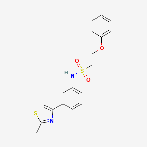 molecular formula C18H18N2O3S2 B2781572 N-(3-(2-methylthiazol-4-yl)phenyl)-2-phenoxyethanesulfonamide CAS No. 1351645-78-7