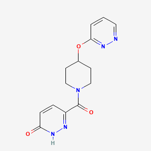 6-(4-(pyridazin-3-yloxy)piperidine-1-carbonyl)pyridazin-3(2H)-one
