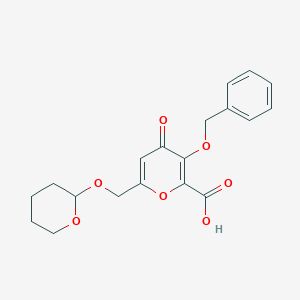 3-(Benzyloxy)-4-oxo-6-(((tetrahydro-2H-pyran-2-yl)oxy)methyl)-4h-pyran-2-carboxylic acid