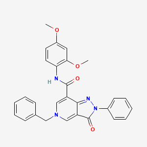 5-benzyl-N-(2,4-dimethoxyphenyl)-3-oxo-2-phenyl-3,5-dihydro-2H-pyrazolo[4,3-c]pyridine-7-carboxamide