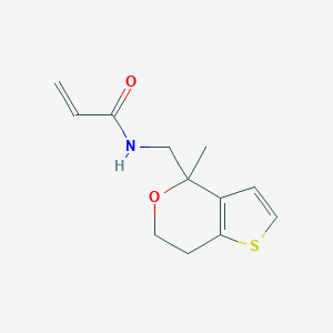 molecular formula C12H15NO2S B2781595 N-({4-methyl-4H,6H,7H-thieno[3,2-c]pyran-4-yl}methyl)prop-2-enamide CAS No. 2094411-29-5