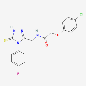 2-(4-chlorophenoxy)-N-((4-(4-fluorophenyl)-5-thioxo-4,5-dihydro-1H-1,2,4-triazol-3-yl)methyl)acetamide